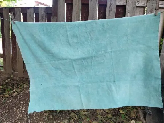 Teal Suede Leather photo 1