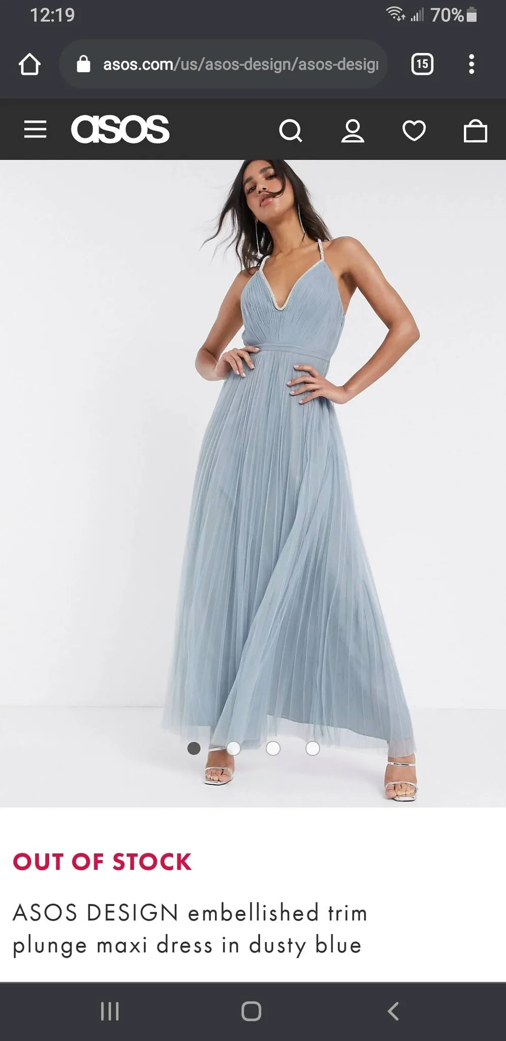 Dusty blue maxi dress size 4 BNWT photo 1
