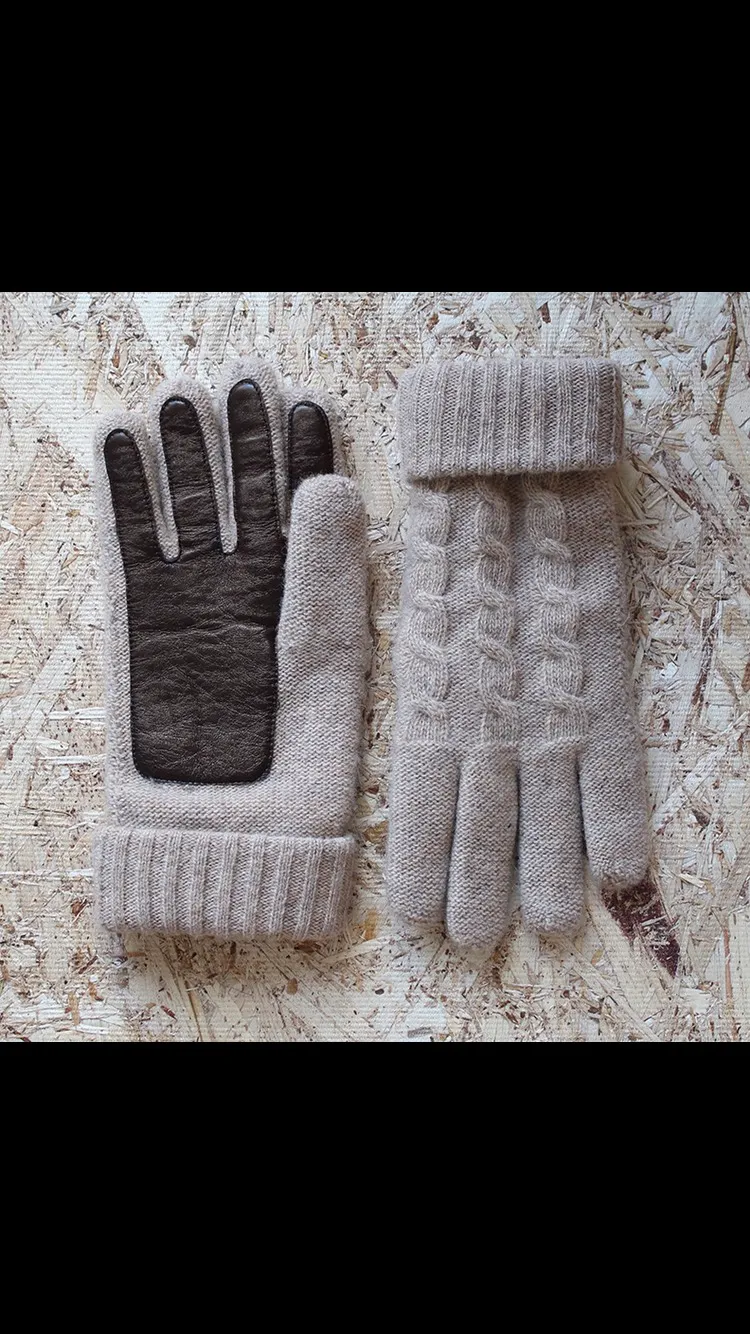 Wool Leather Touchscreen Gloves photo 1