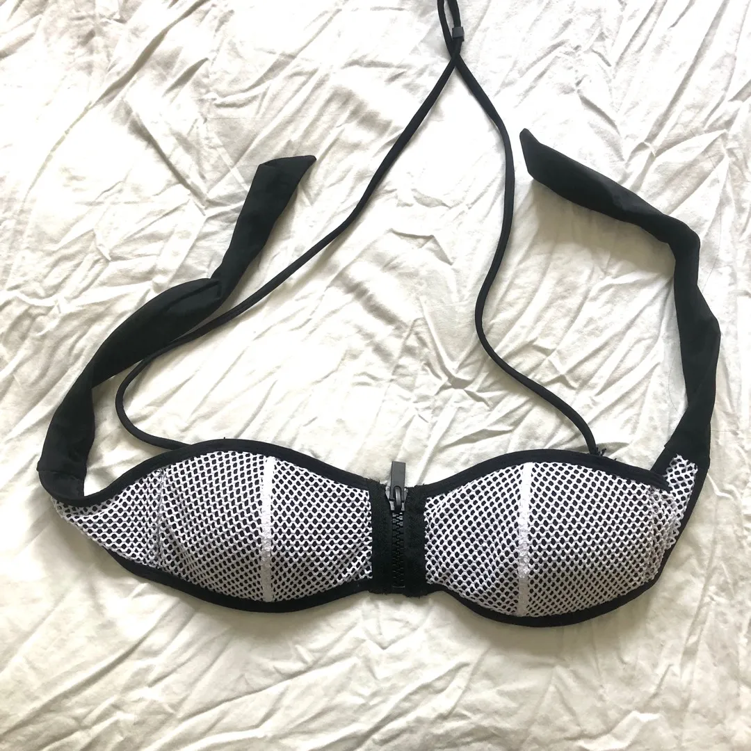 white mesh bikini top photo 1