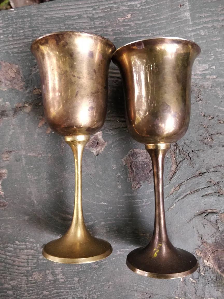 Vintage Brass Cups photo 1