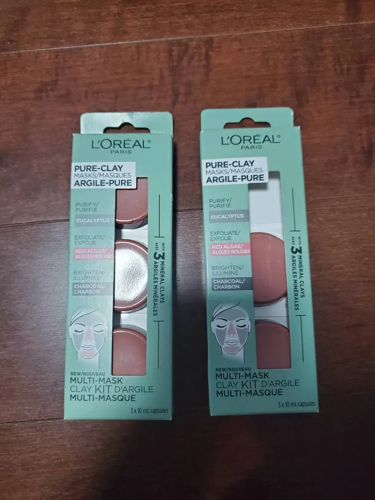 L'oreal Pure Clay Face Masks New photo 1