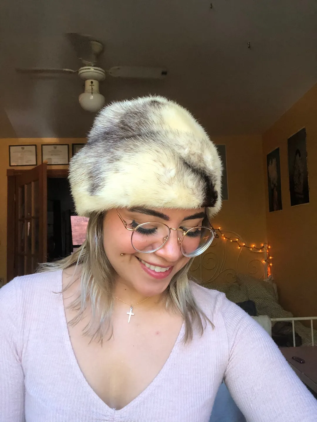 arctic fox fur hat photo 1