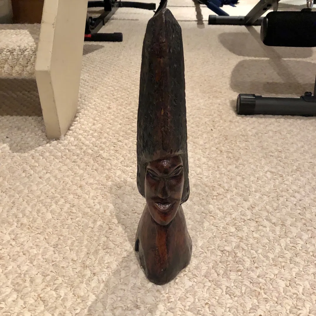 Wood Face Carving Decor photo 1