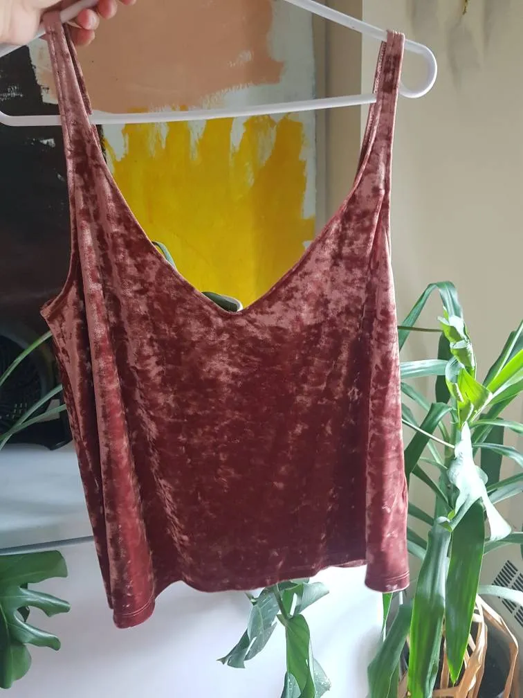 H&M Velvet Tank Top photo 1