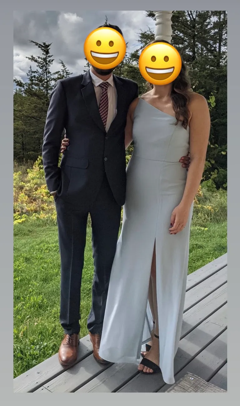 Light Blue Crepe Dress photo 1