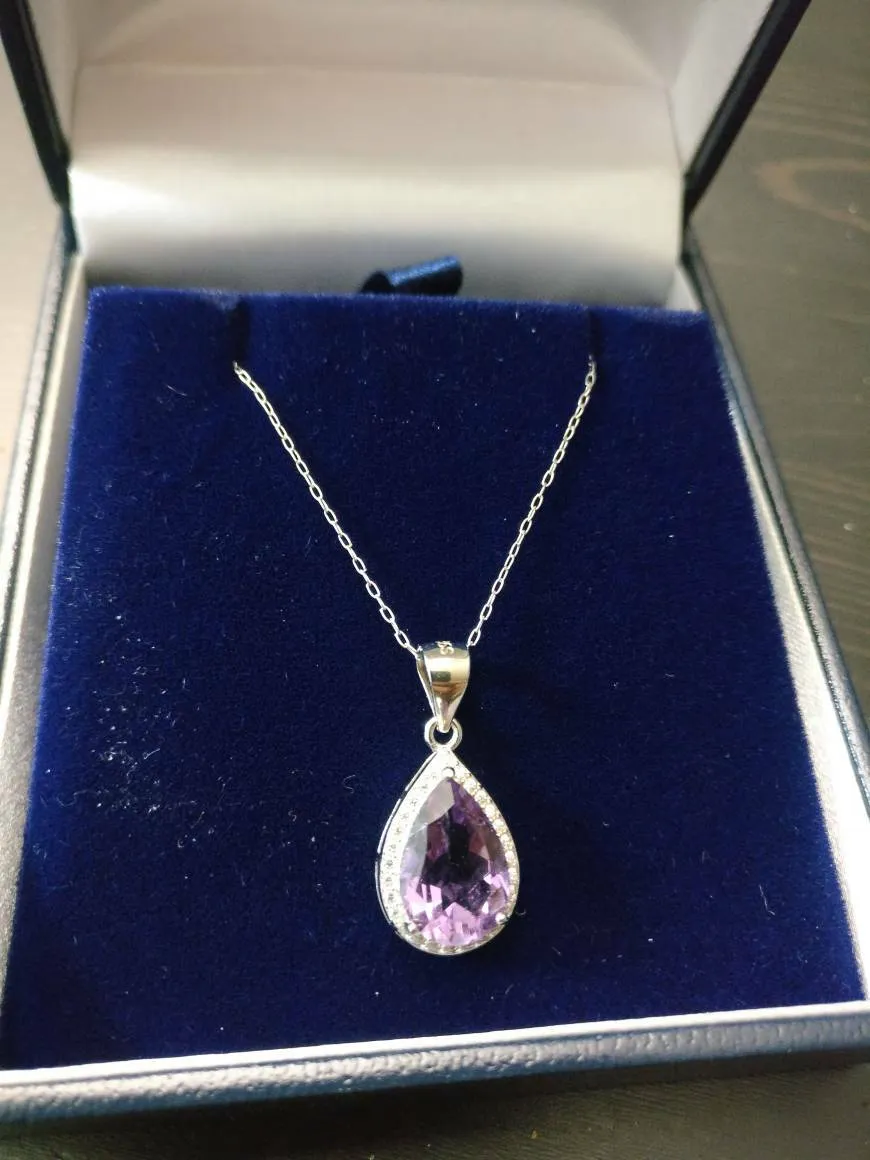 Amethyst Stirling Silver Necklace photo 1