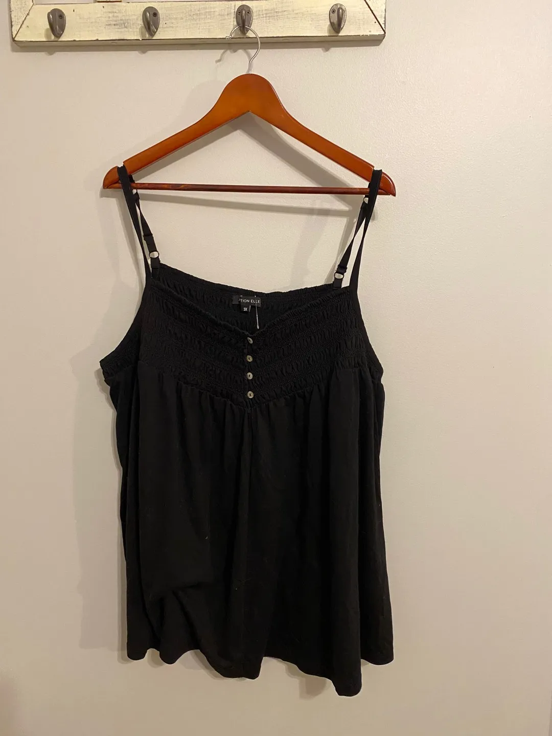 Black Tank With Smocking photo 1