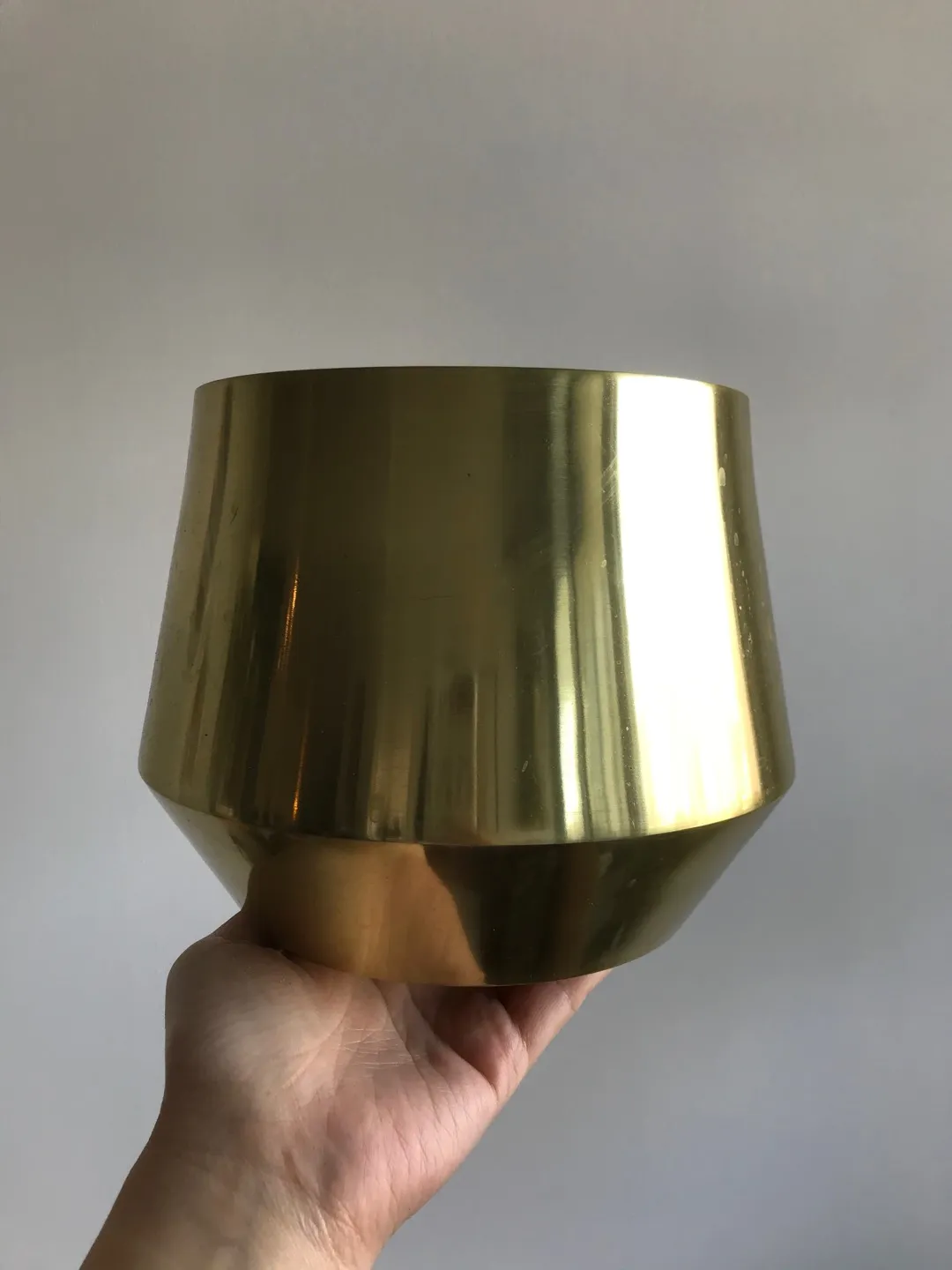 H&M Gold Planter (metal) - 6.5” Opening 🌱 photo 1