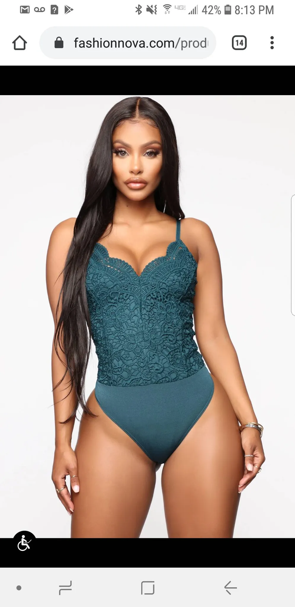 BNWT FashionNova Crochet Bodysuit photo 1