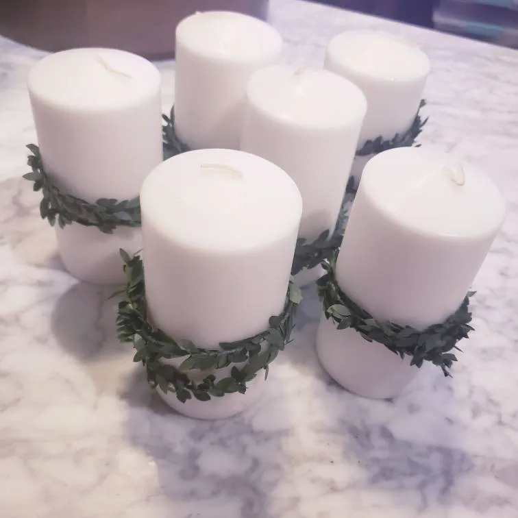 6x3 Inches Pillar Candles - 6 Pcs photo 1