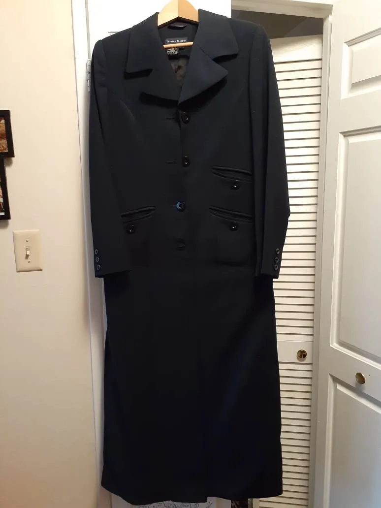 Navy Blue Long Suit Jacket photo 1
