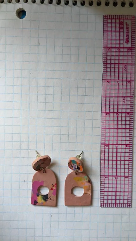 Handmade Polymer (?) Earrings photo 1