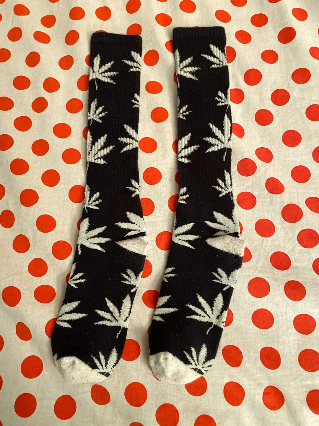 Leaf pattern kneesocks photo 1