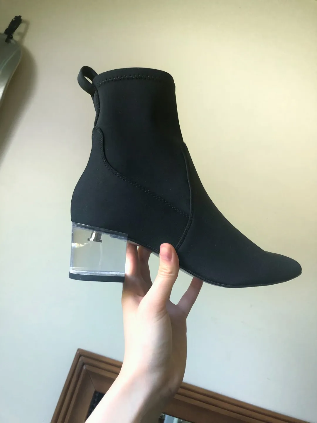 BNIB Transparent Heel Boots photo 1