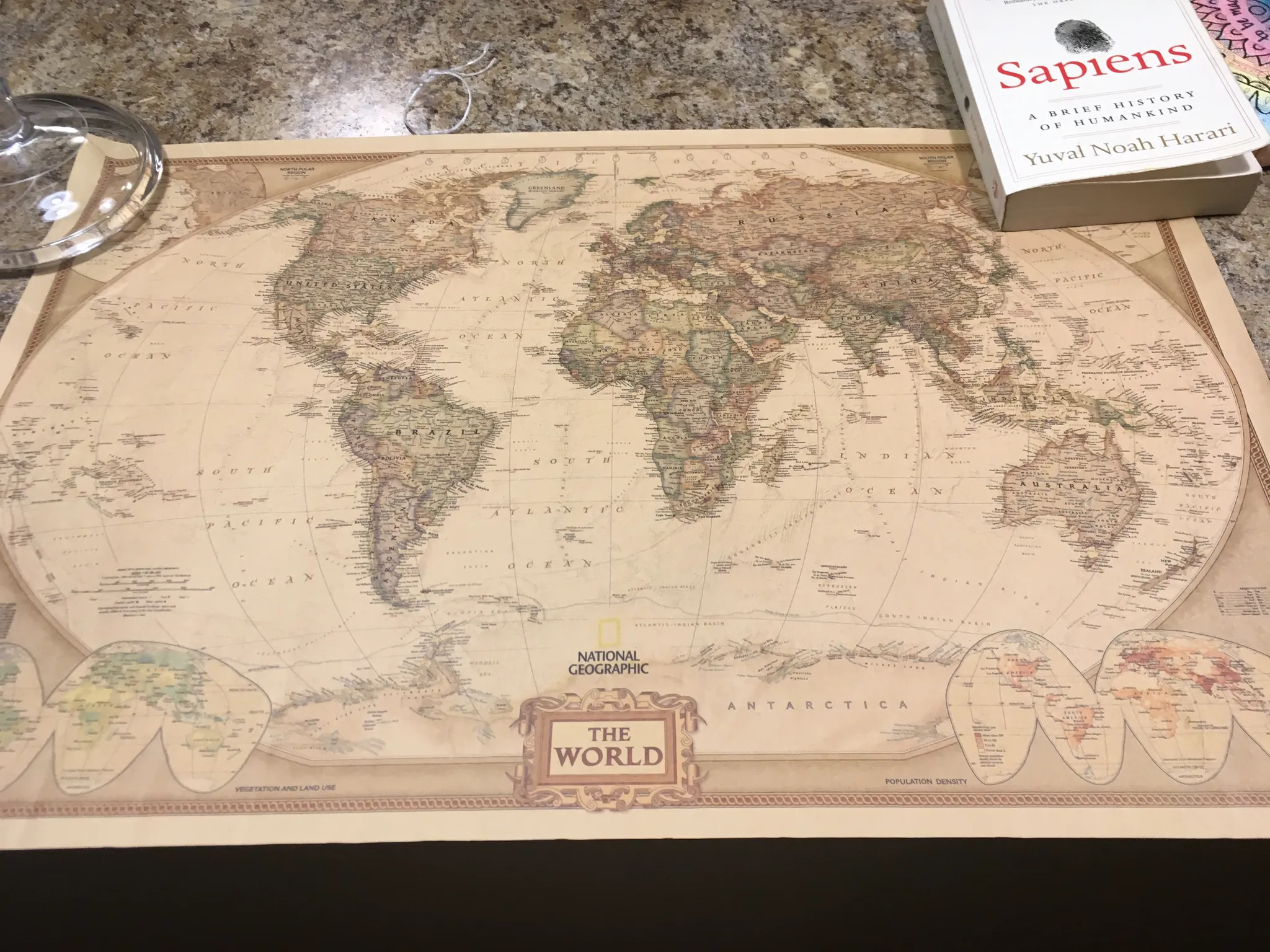 Old Style Nat Geo Map of the World photo 1