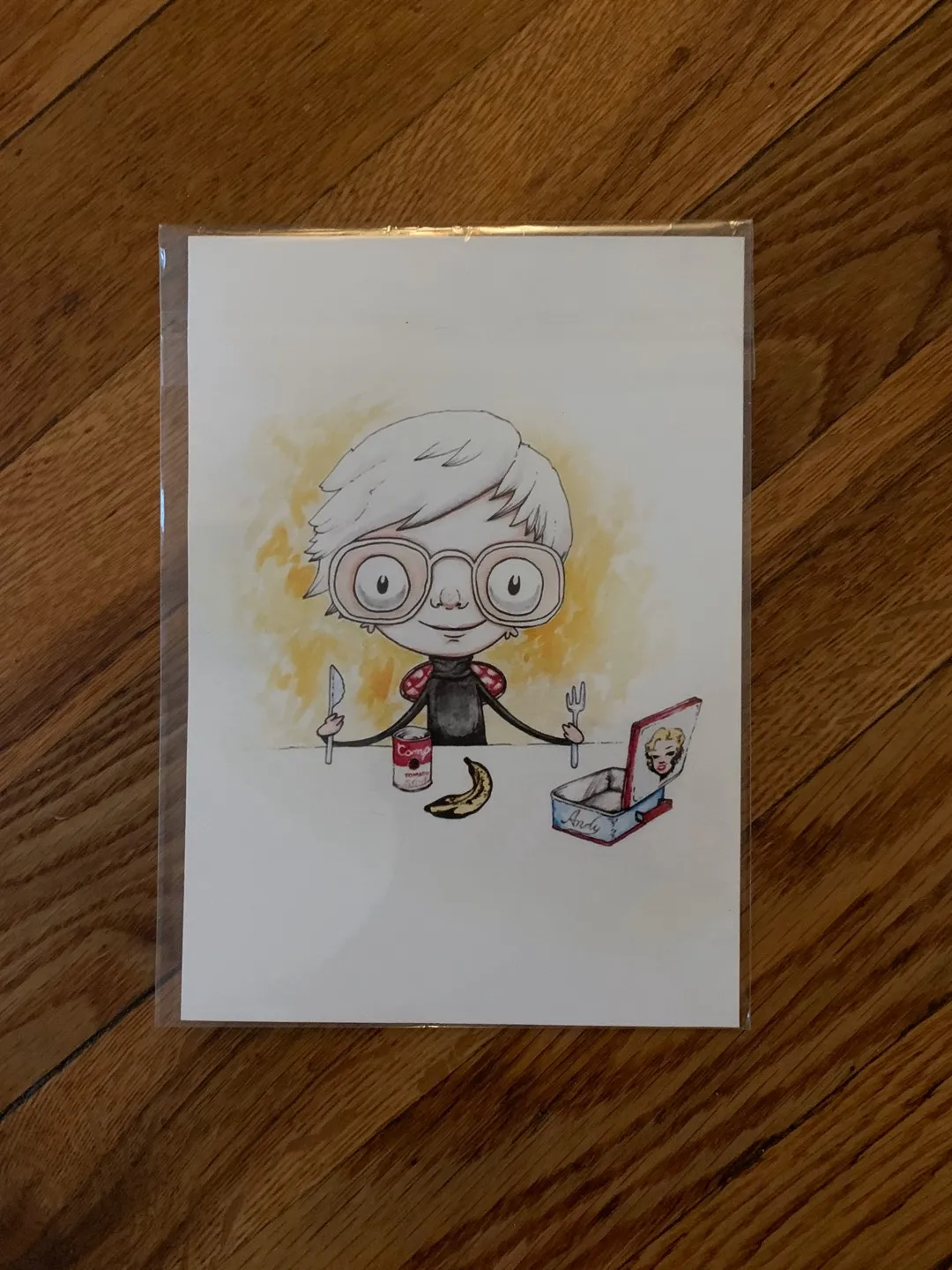 Andy Warhol Cartoon Art Print 5x7 photo 1