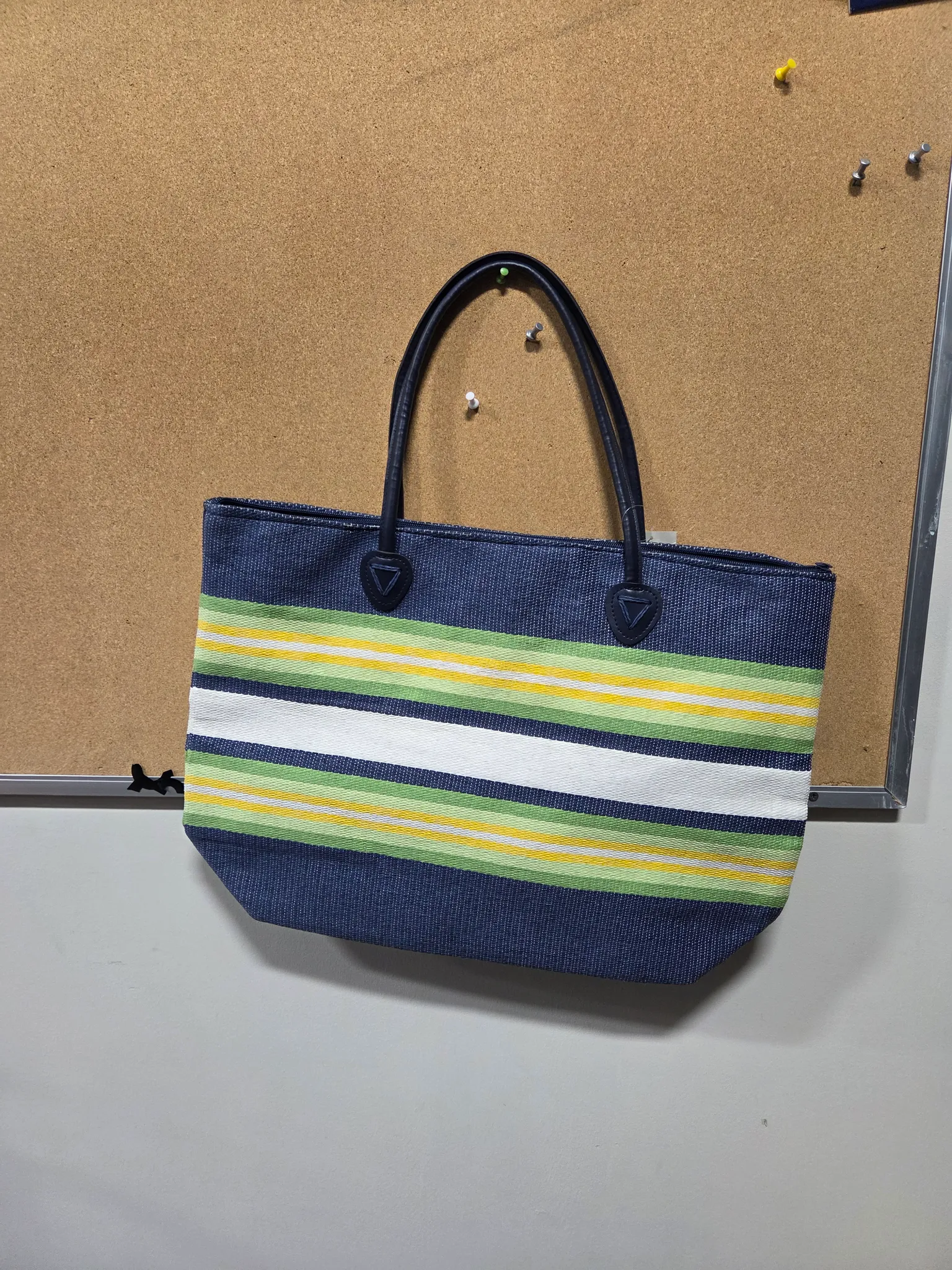 Woven lined tote bag photo 1