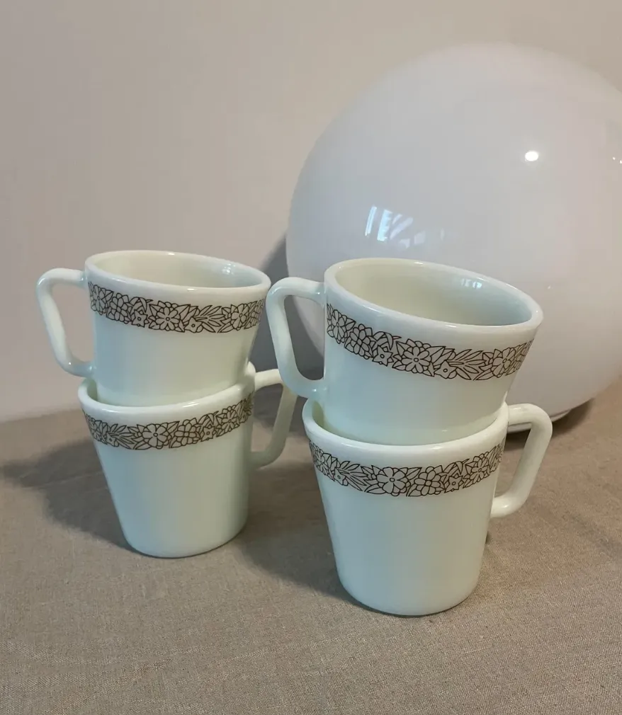 Vintage Pyrex Milk Glass Mugs photo 1