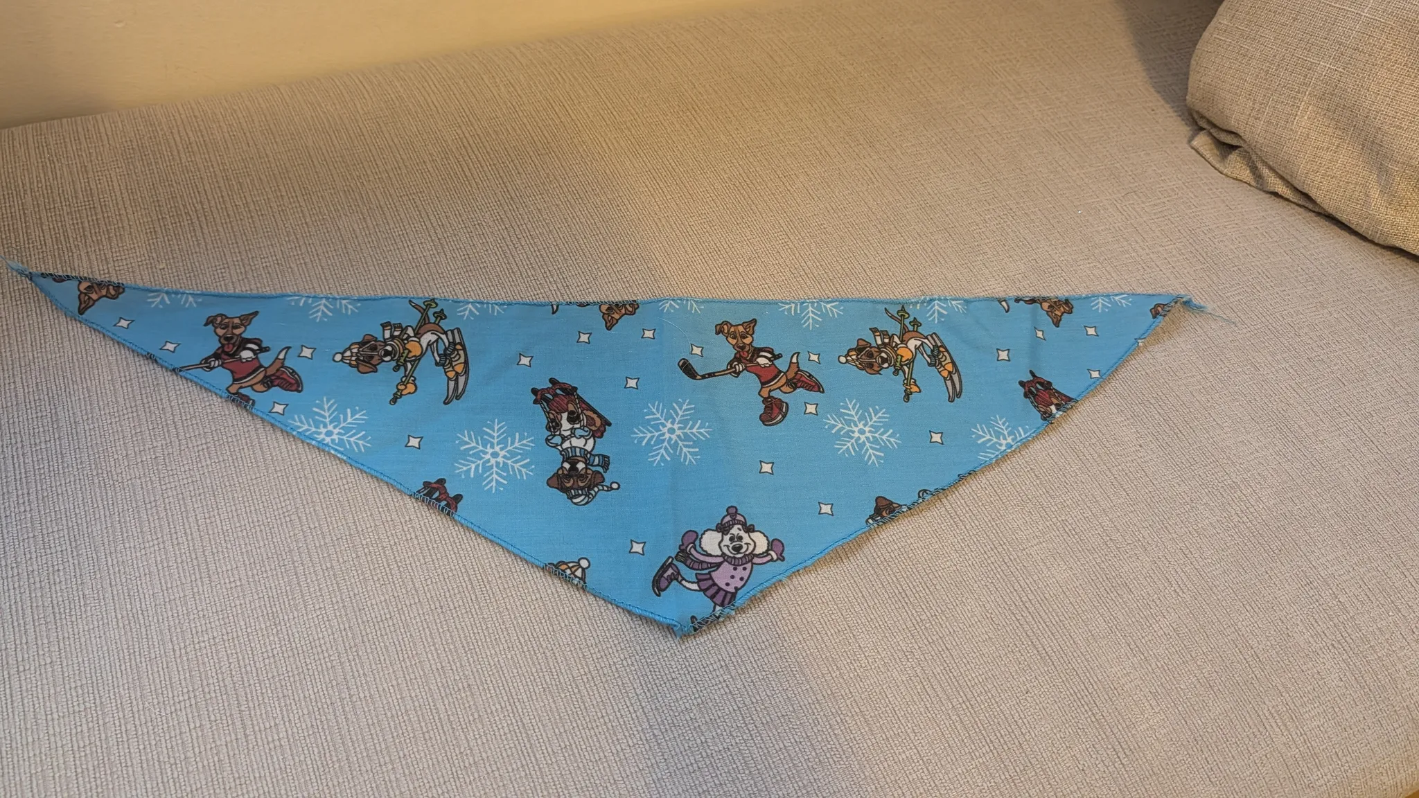 Brand New Dog Bandana - Blue with Winter Dog Characters photo 1