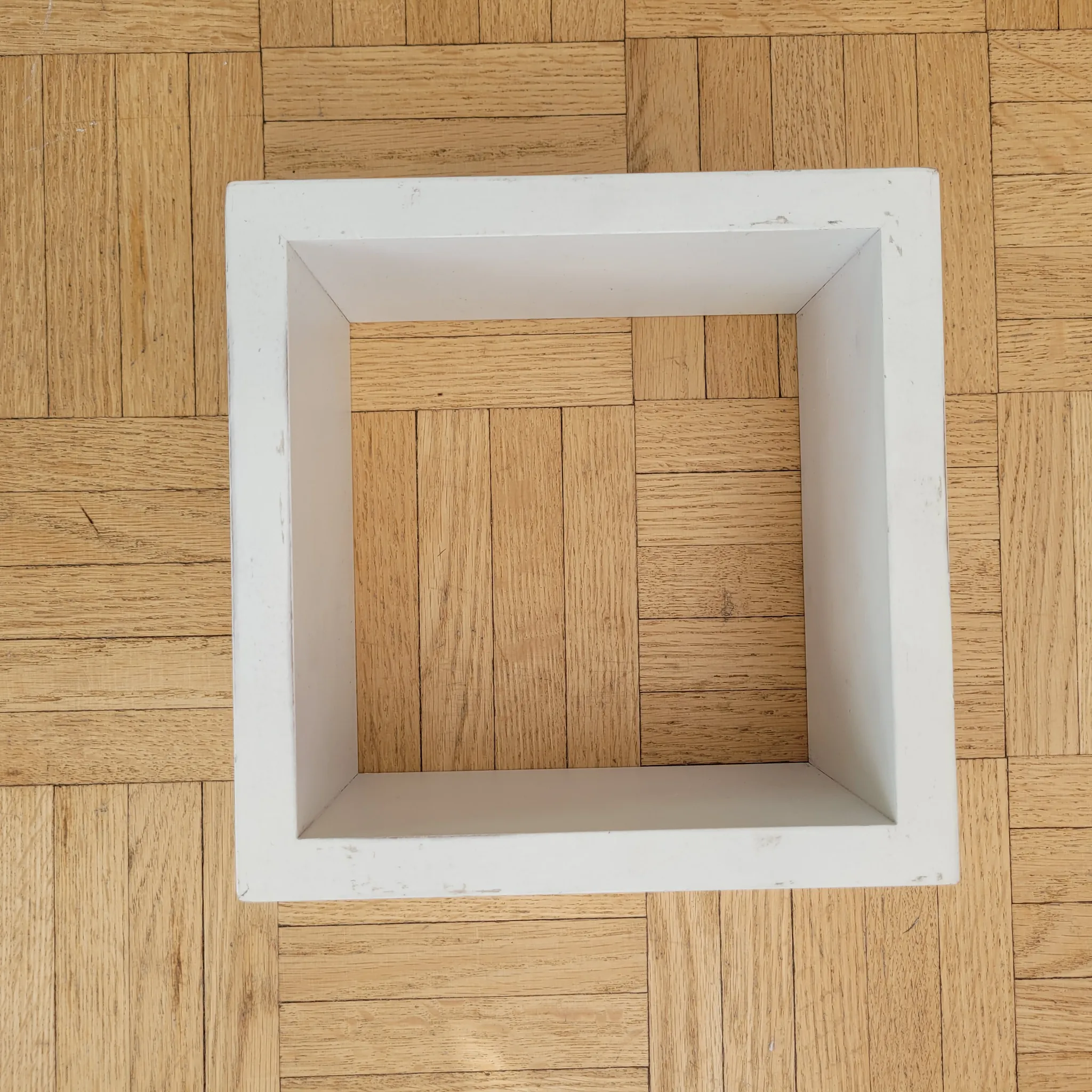 Small White Wooden Shadow Box photo 1