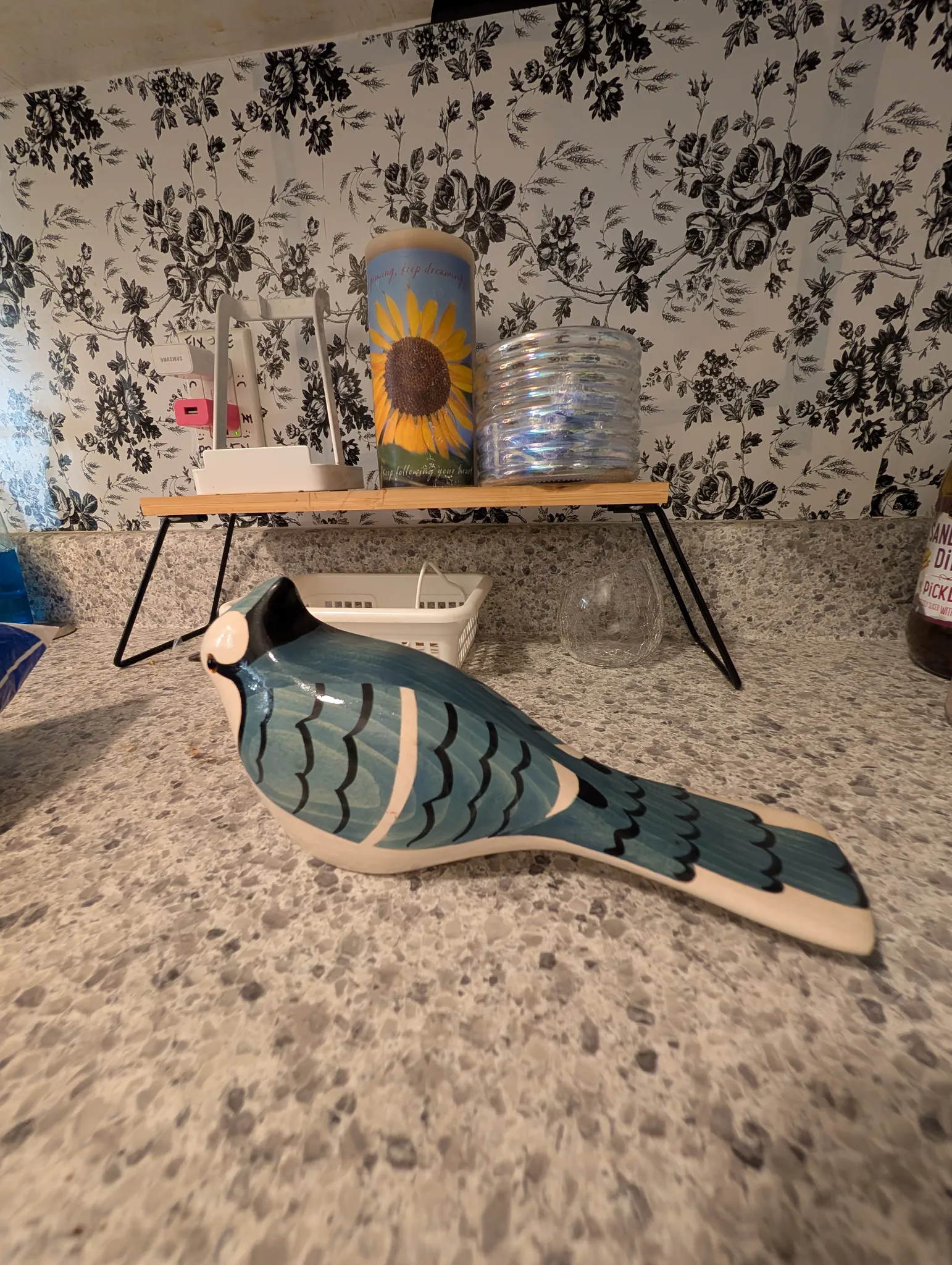 Blue Jay Figurine wooden  photo 1