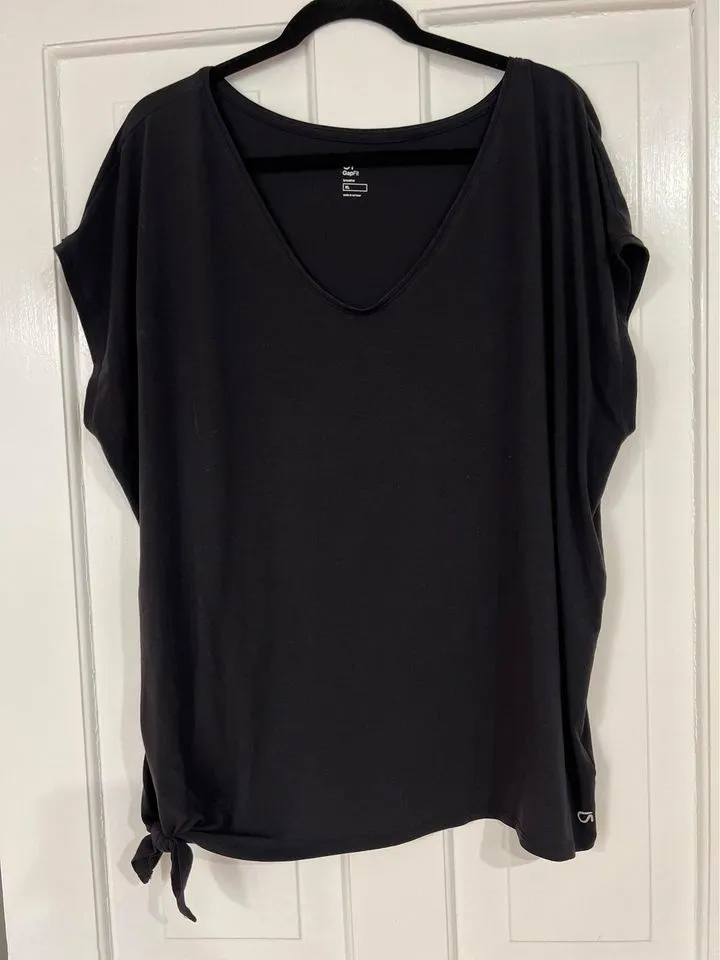GapFit Black Exercise or Maternity Shirt, XL, Like New photo 1
