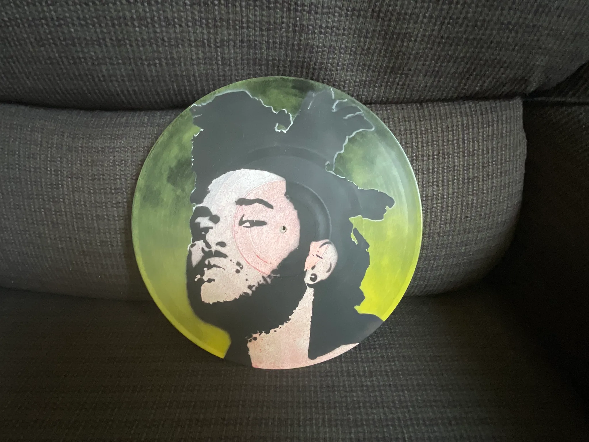 Spray painted record - The Weeknd photo 1