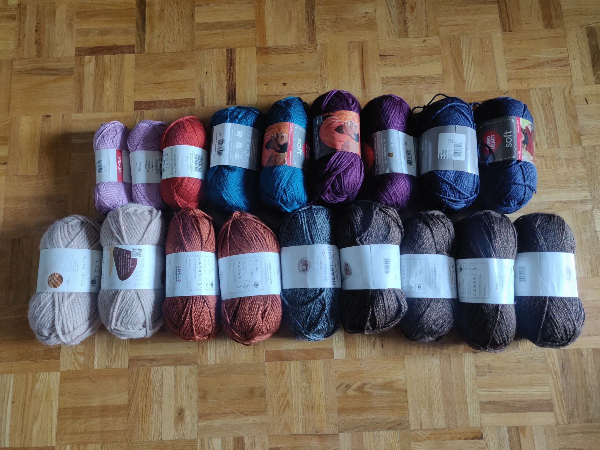 Yarn - assorted acrylic, cotton and wool blends  photo 1