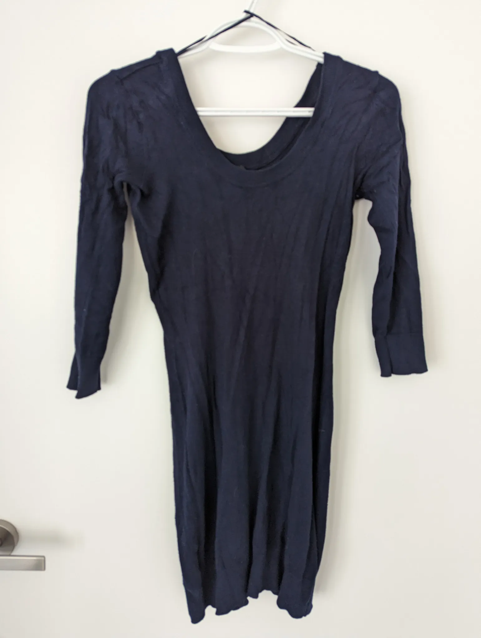 3/4 sleeve knit dress - small photo 1