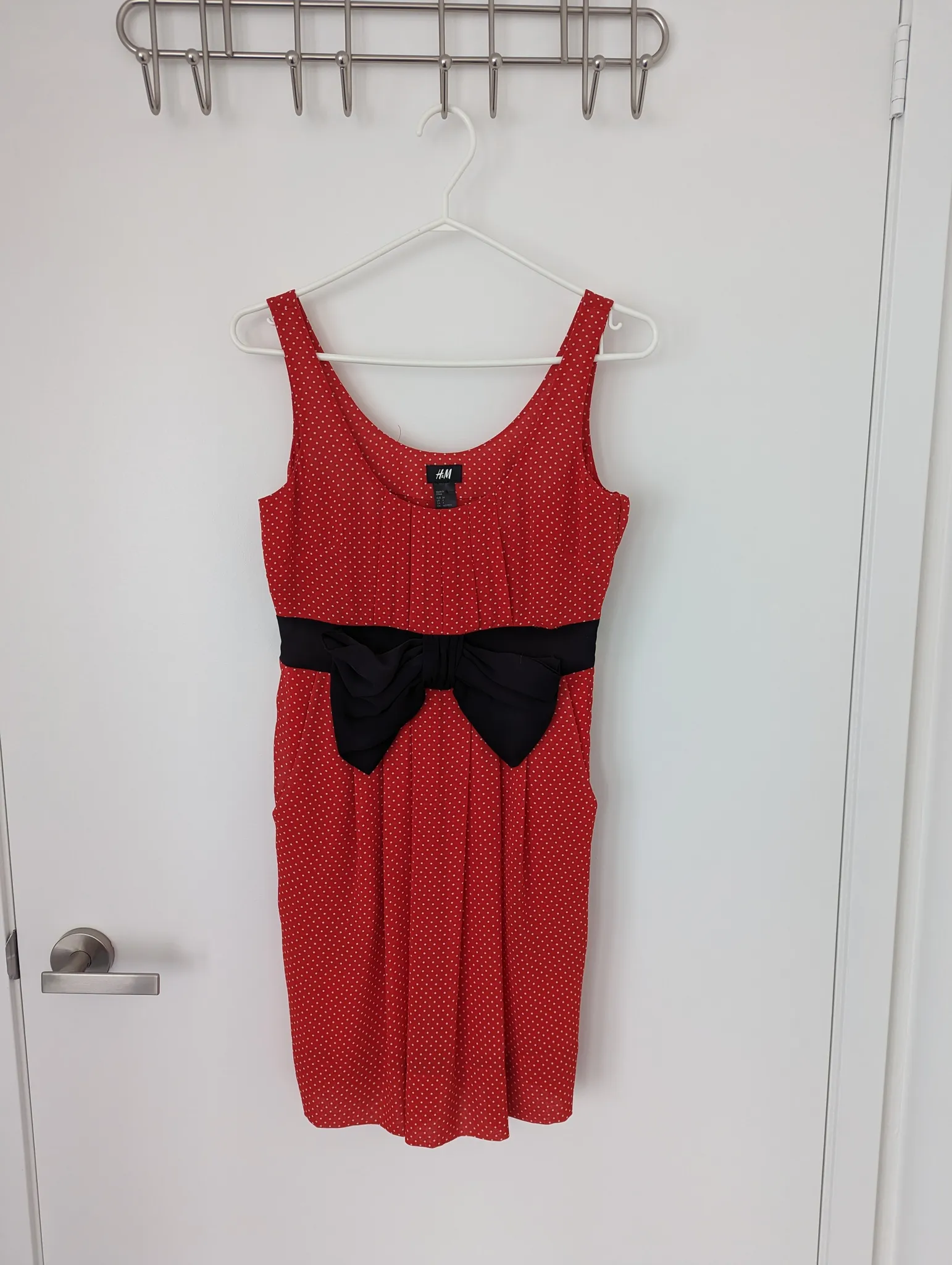 Cute red polka dot dress - size 4 photo 1