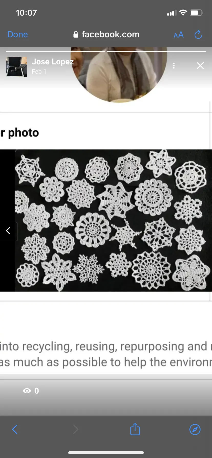 Crocheted snowflakes/coasters  photo 1