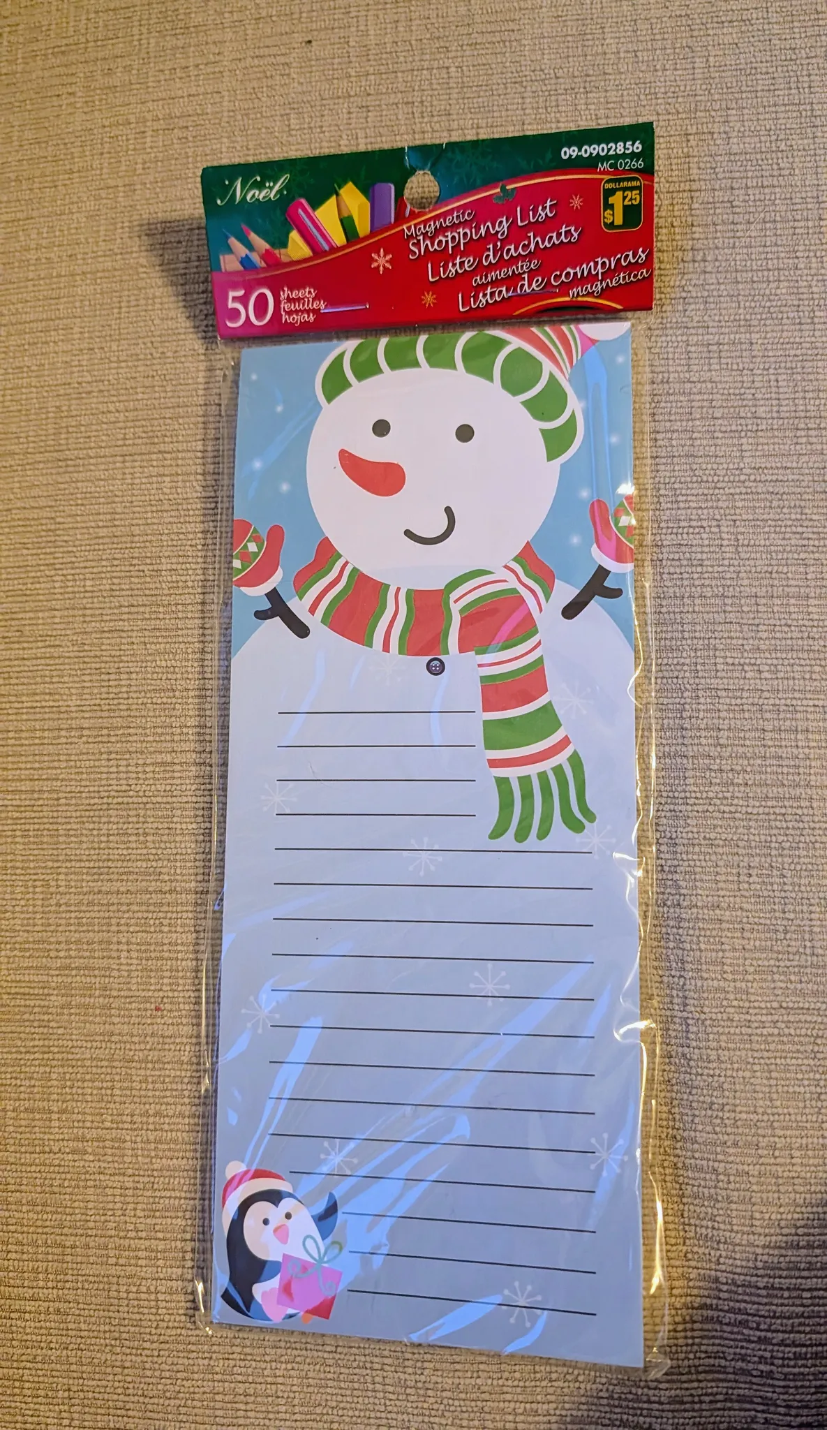 Brand New Snowman Christmas Magnetic Shopping List photo 1