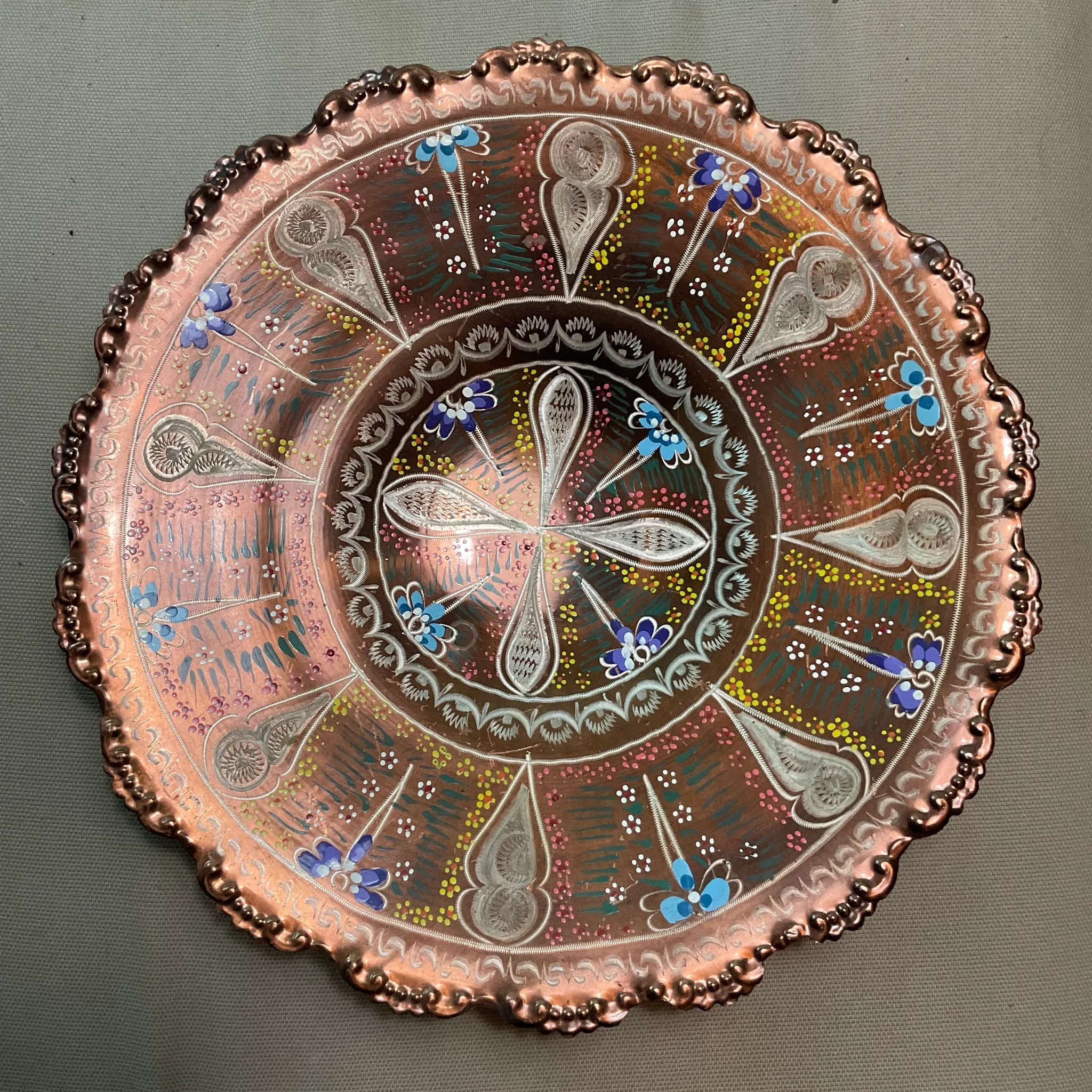 Engraved copper plate from Turkey photo 1