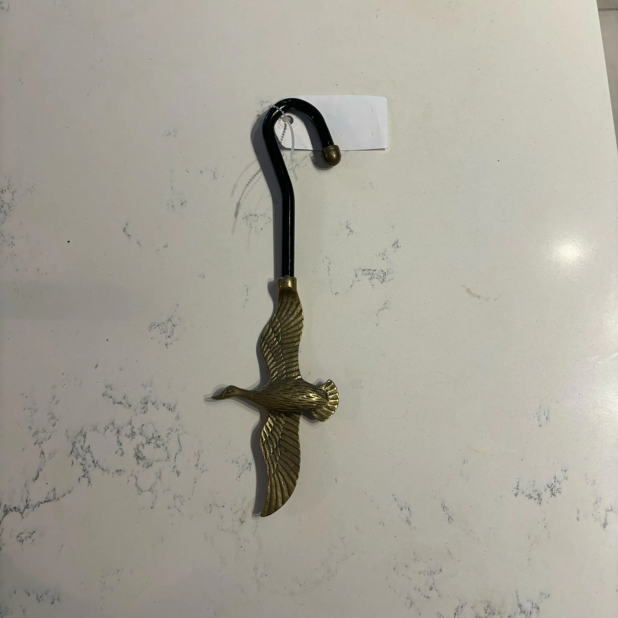 Brass Vintage Fireplace Damper Hook photo 1