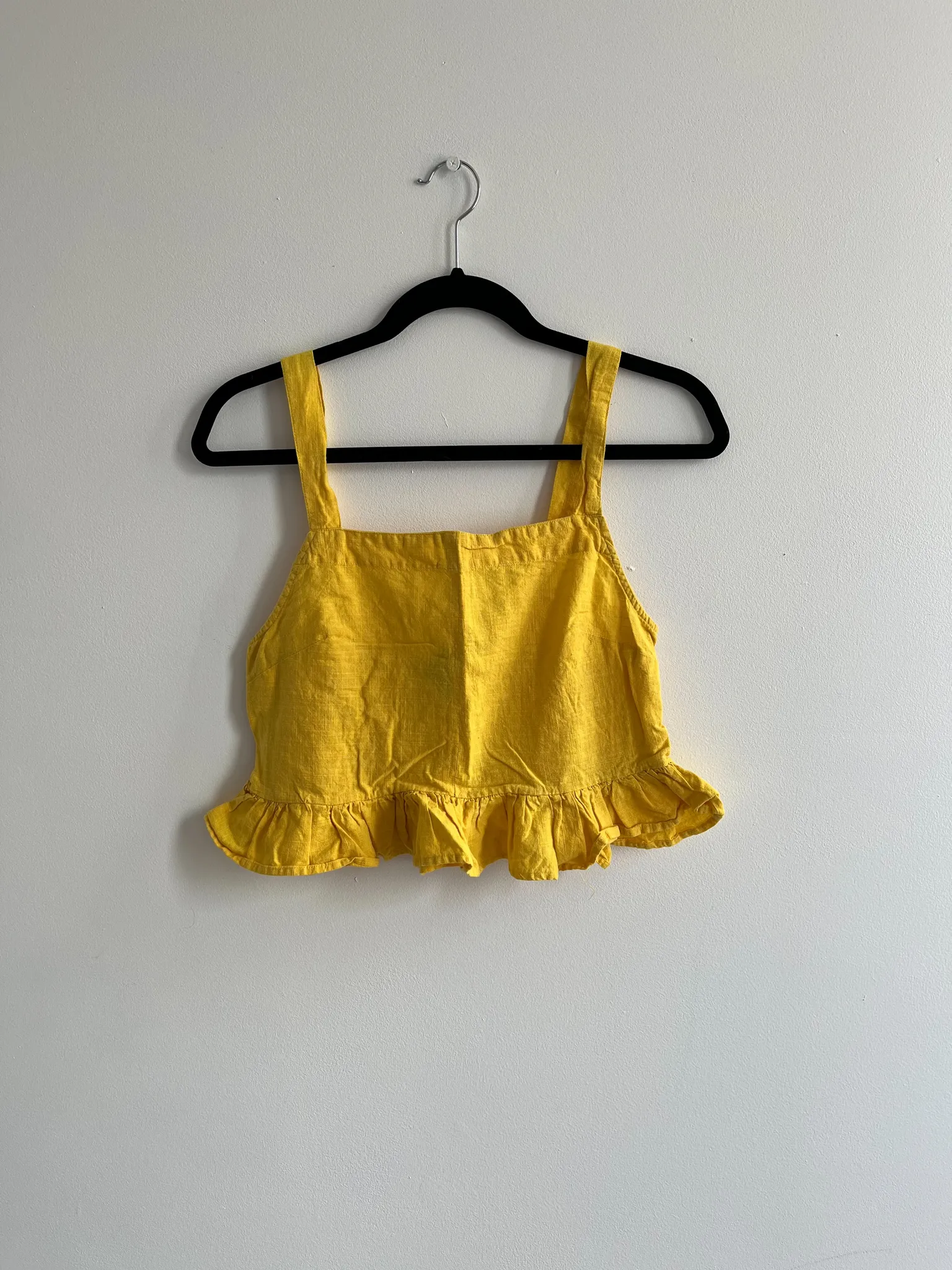 Yellow Peplum Crop Top  photo 1