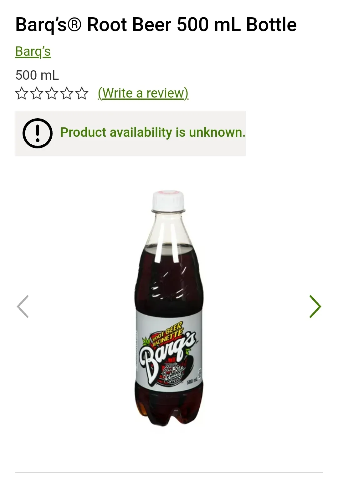 Barqs root beer 500ml bottles photo 1