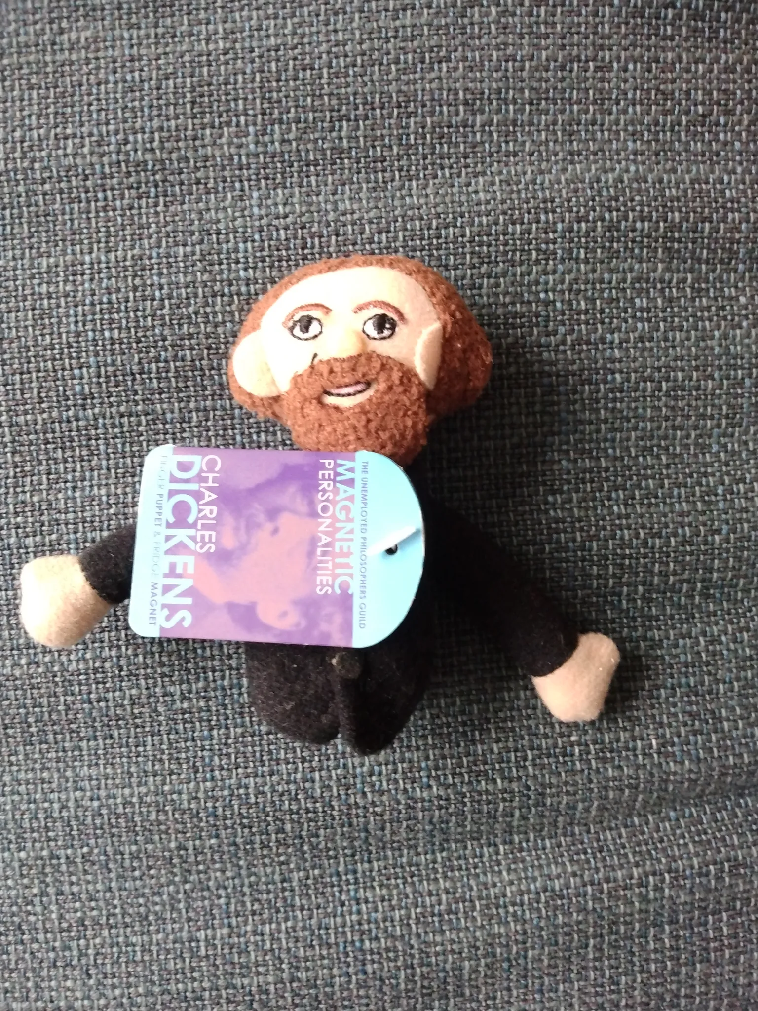 Charles Dickens finger puppet magnet NWT photo 1