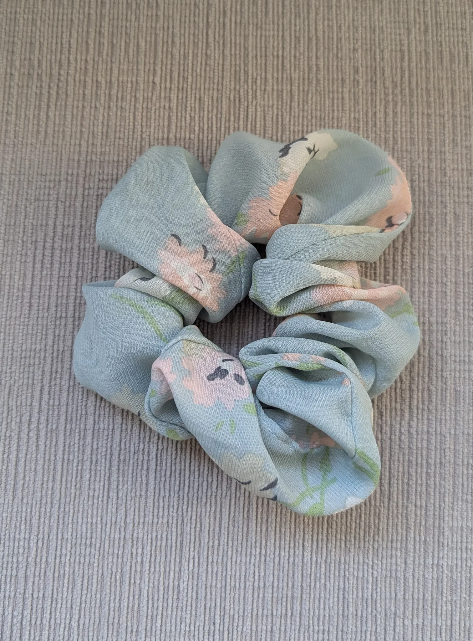 Brand new Light Blue Floral Scrunchie  photo 1