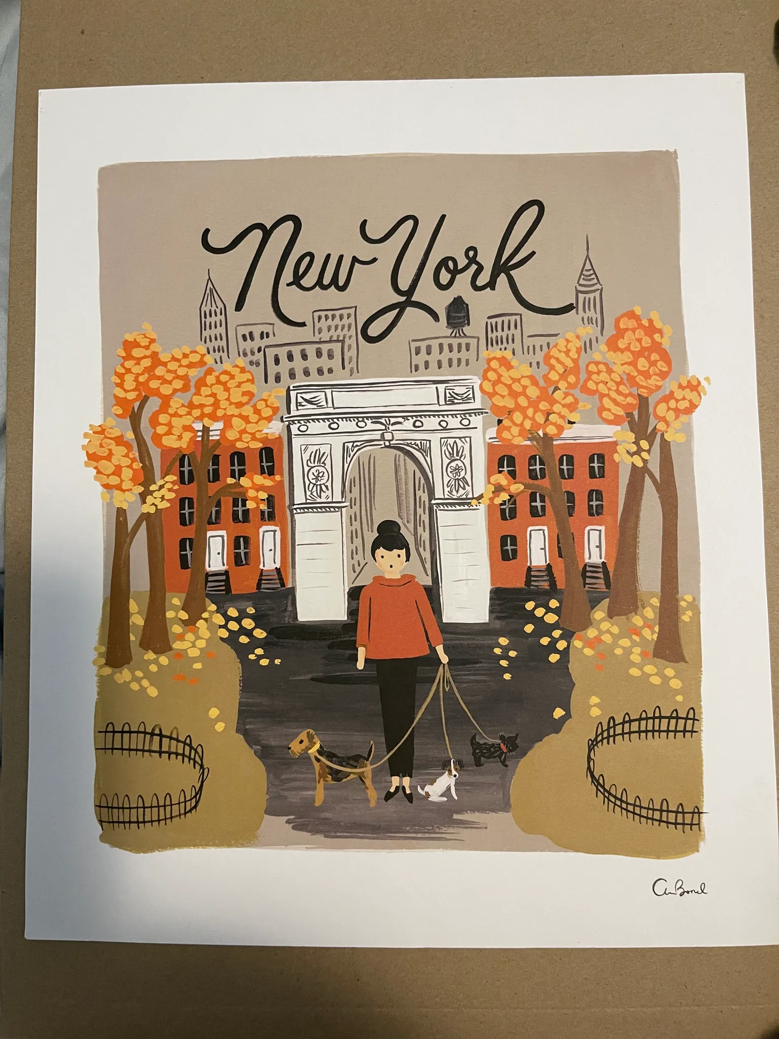 Adorable New York in Autumn Print 11”x13” photo 1