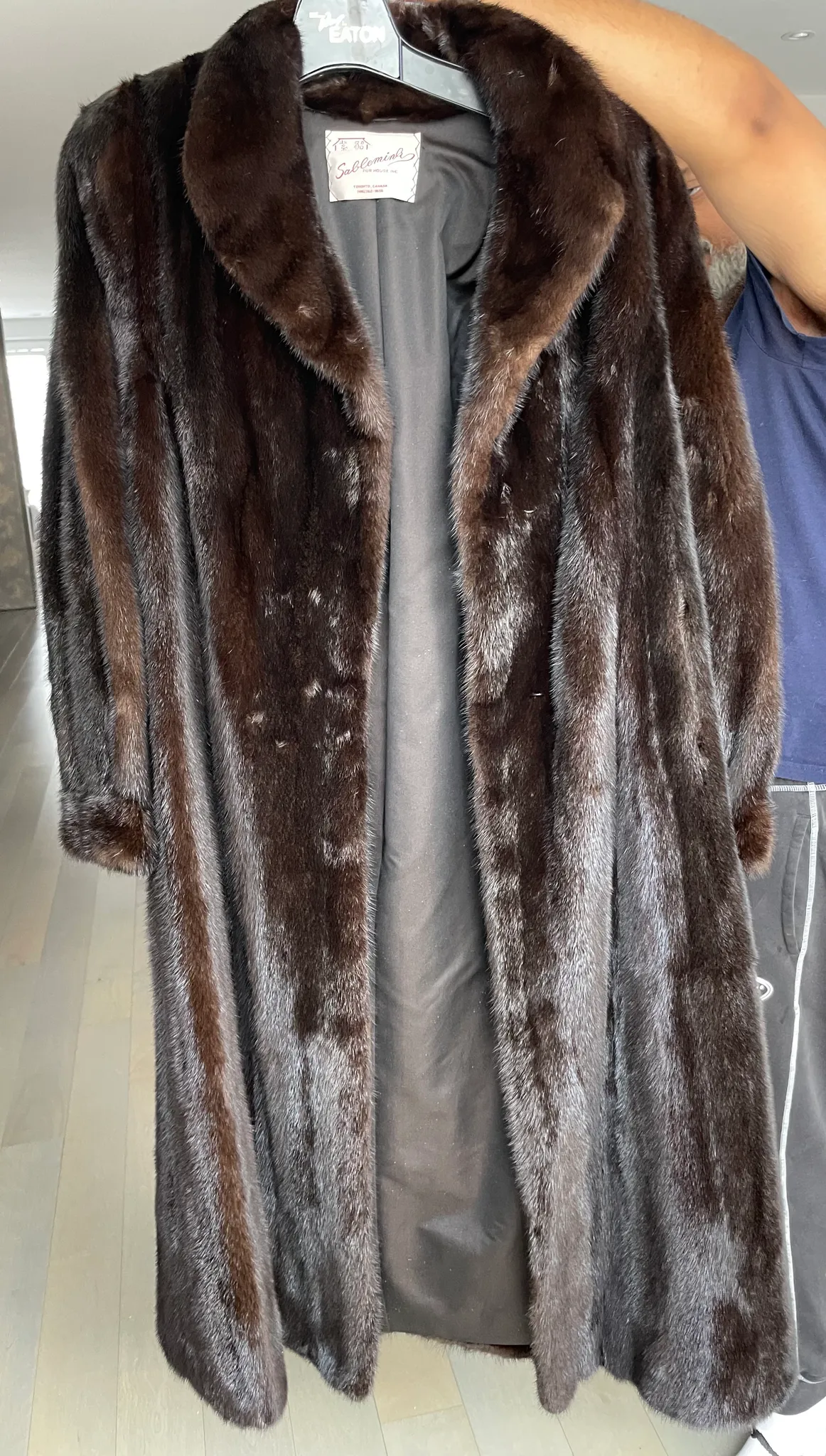 Sable mink fur coat. Real fur. With matching hat.  photo 1