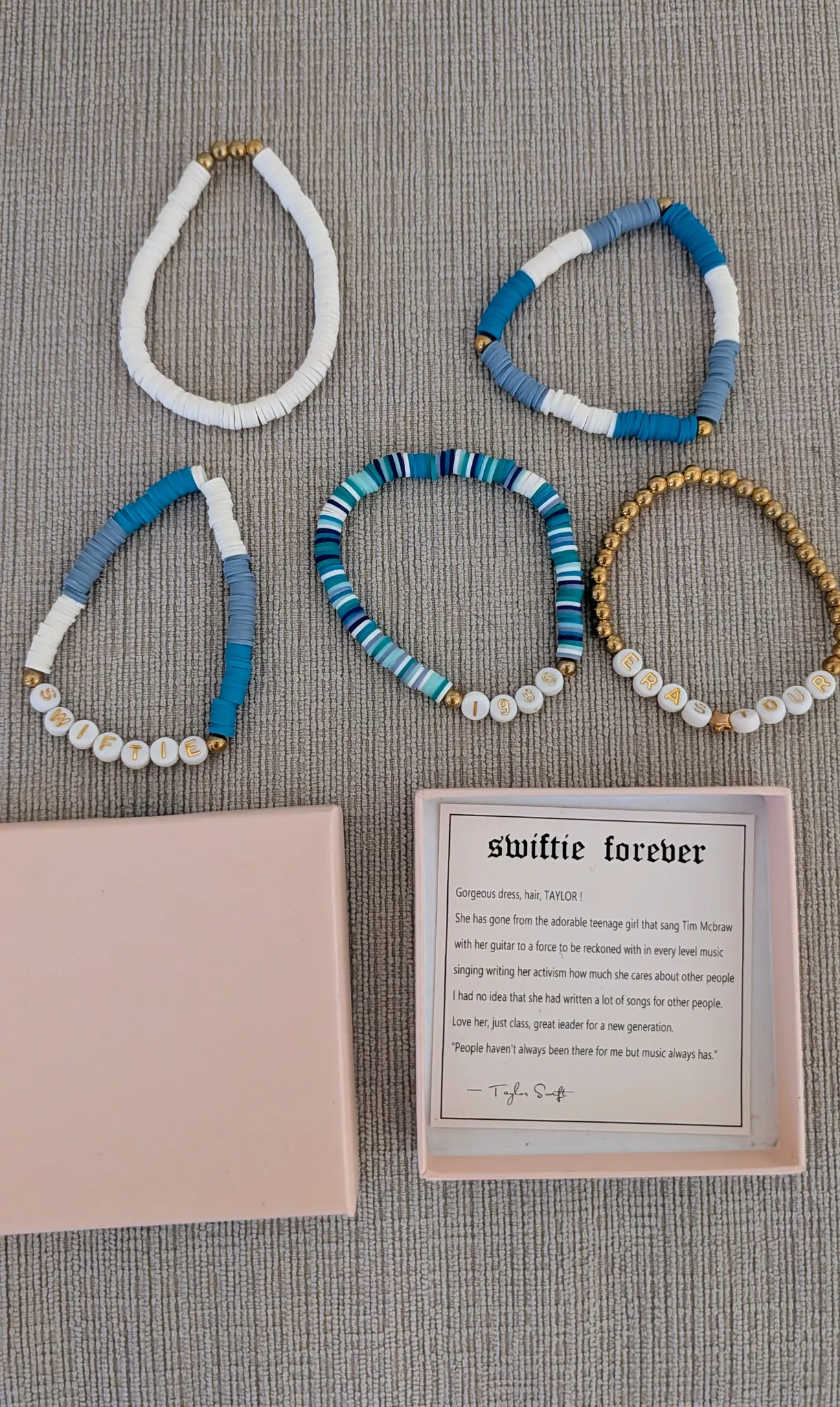 Brand New in Box Swiftie Forever Beaded Bracelets - Taylor Swift photo 1