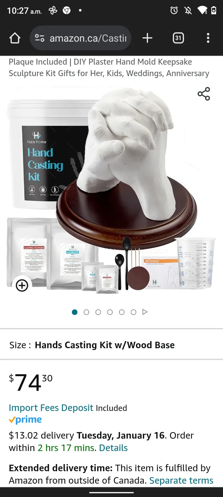 Hand casting kit photo 1