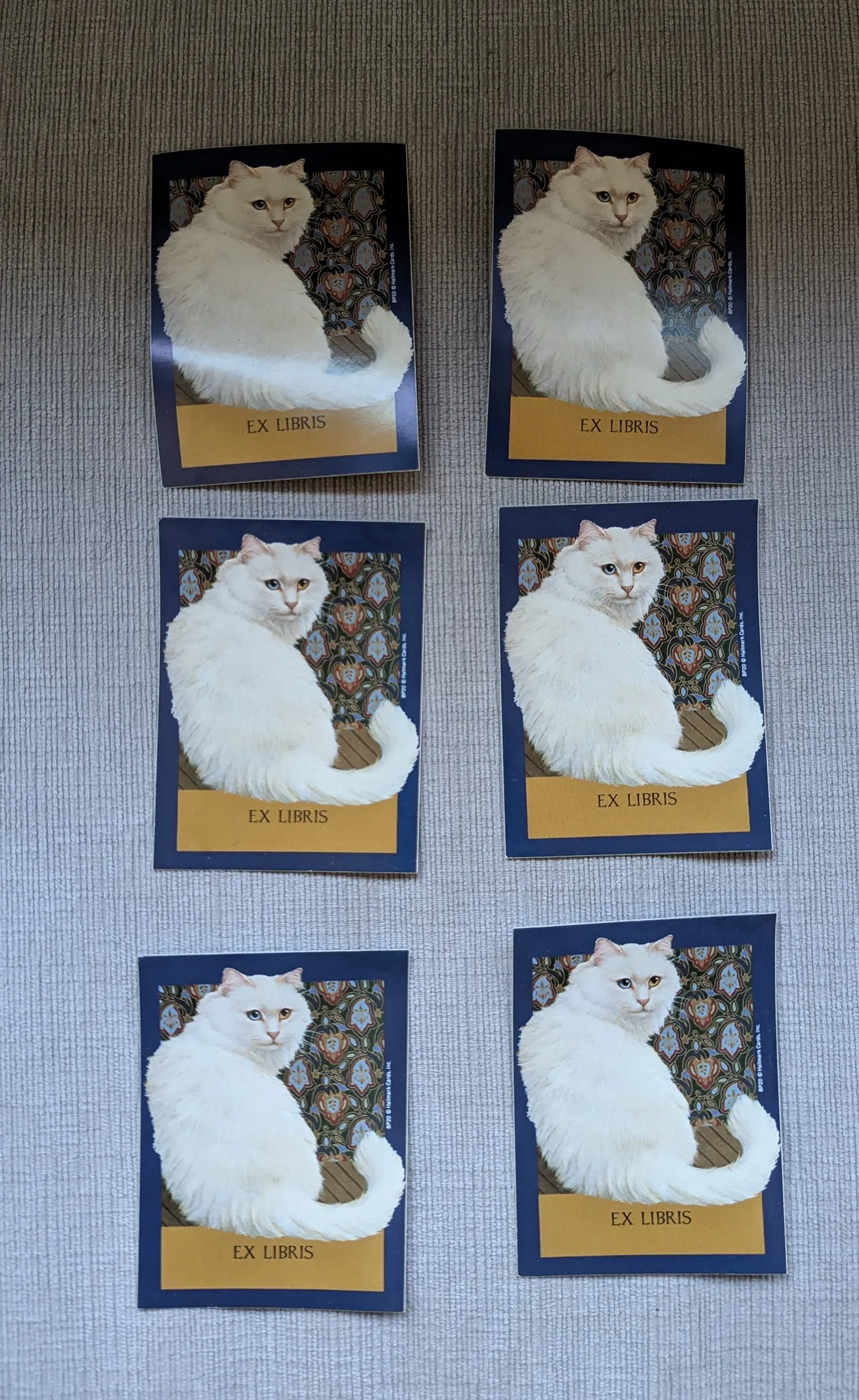 Six Ex Libris Cat Bookplates photo 1