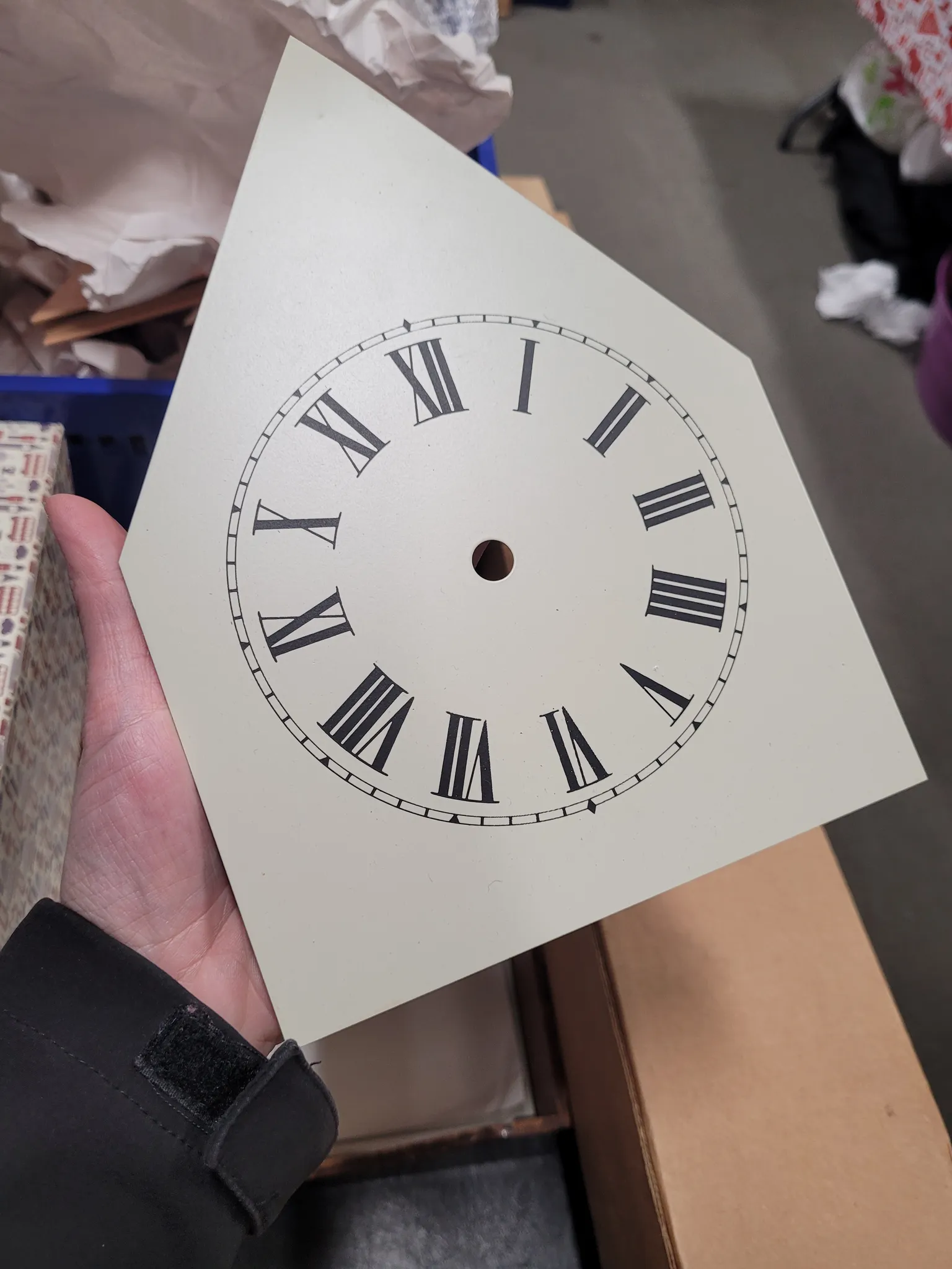 Metal / tin clock face photo 1