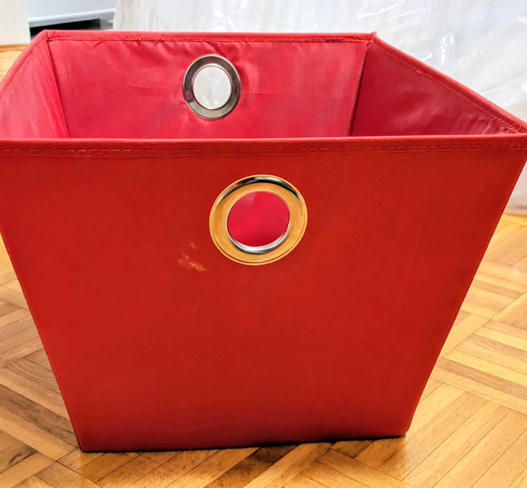 Red storage basket x 2 photo 1