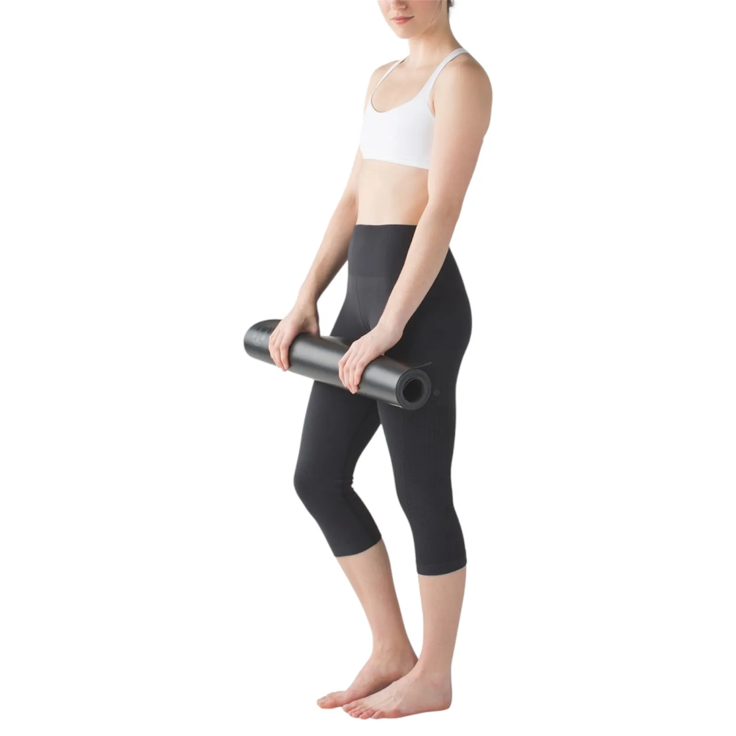 Lululemon Flow & Go Crop Black Compression Capri Leggings Size 6 photo 1