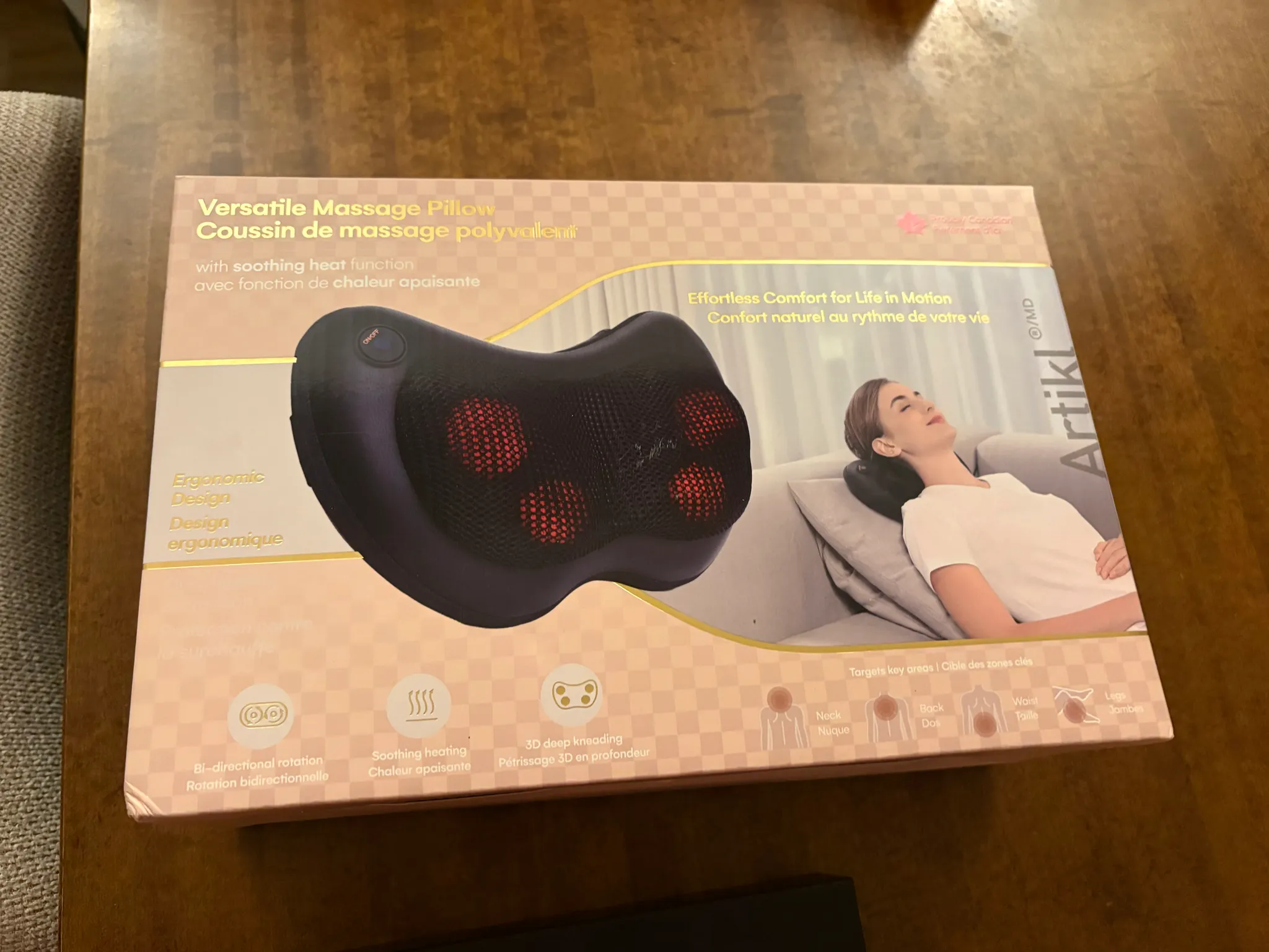 Neck Back Massager Shiatsu Massage Pillow With Heat photo 1