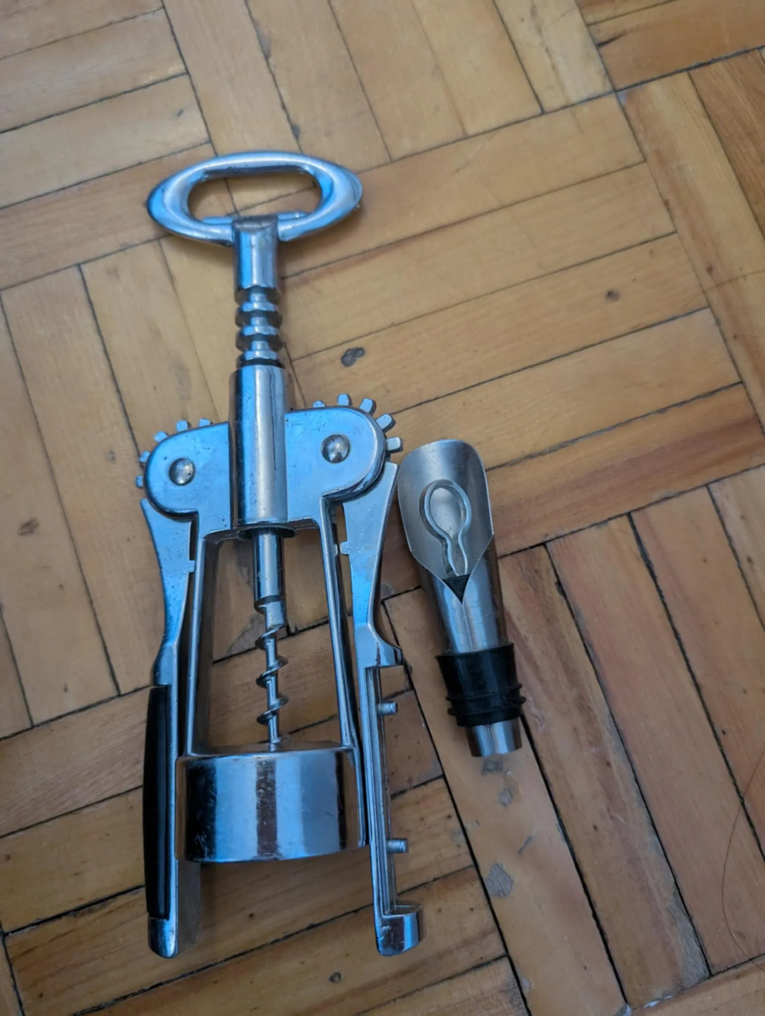 Wine Bottle Opener and Cork set photo 1