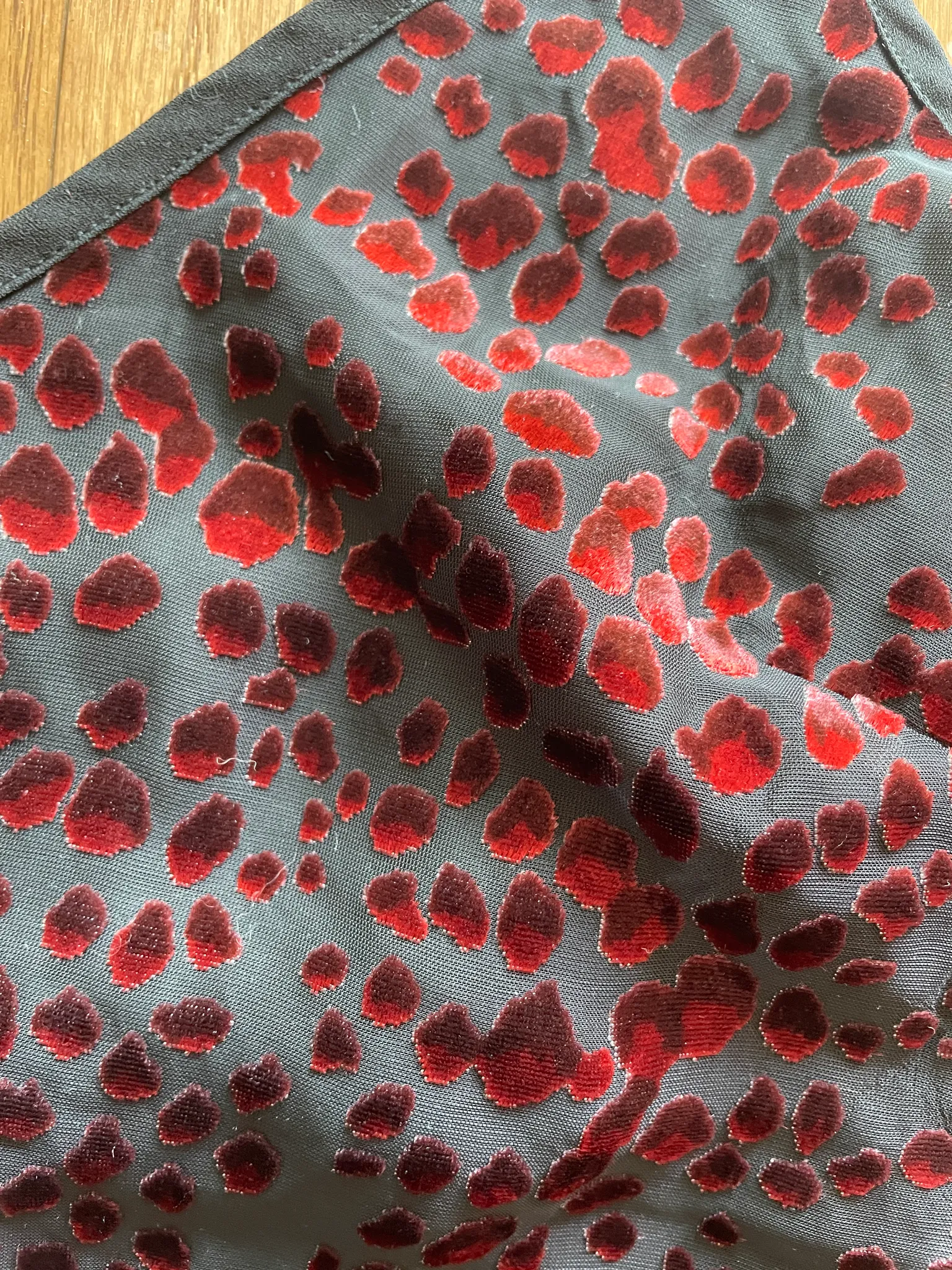 Black and red slip mini dress photo 1